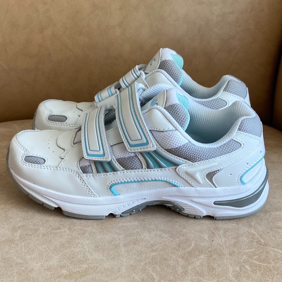 Vionic Women's Tabi Walking Shoes White/Light Blue/Gray Size 6.5 Wide Athleisure - Picture 4 of 9
